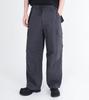 Beoteunseoul Washed Drawstring Banding Side Pocket Cargo Curved Cotton Pants (Gray)