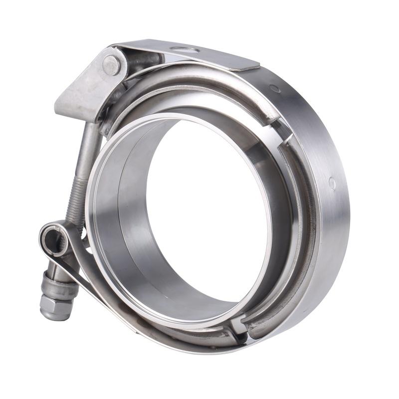 Stainless Steel  2.5" 3" 4" Quick release V Band Clamp 63mm 76mm Turbo Exhaust Pipe Vband Clamp Male Female Flange V Clamp Kits