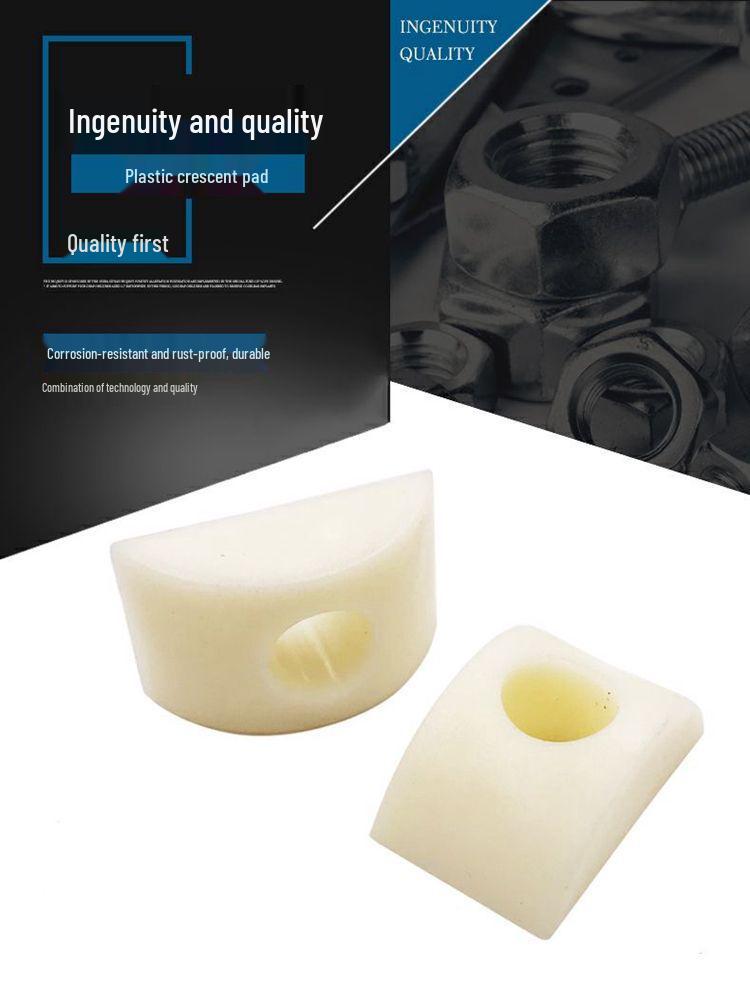 

Half-Moon Nylon Washer for Desk and Stair Handrail Screw Connections ABS Half-moon Pad 20 pcs