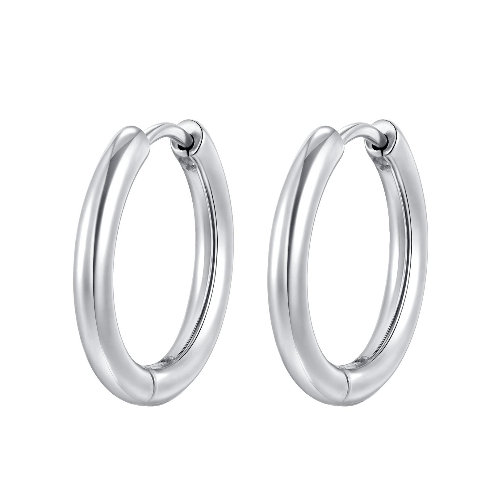 

Surgical Steel Huggie Hoop Earrings,Cartilage Earring for Sensitive Ears, Hypoallergenic Jewelry for Women Men 11mm-40mm Size 13mm