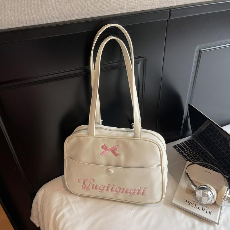 Simple large-capacity backpack bag women's 2025 summer new trendy Korean underarm bag high-value shoulder tote bag