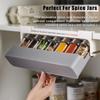 Self-adhesive Seasoning Box Storage Rack Wall-mounted Spice Organizer Kitchen Spice Rack