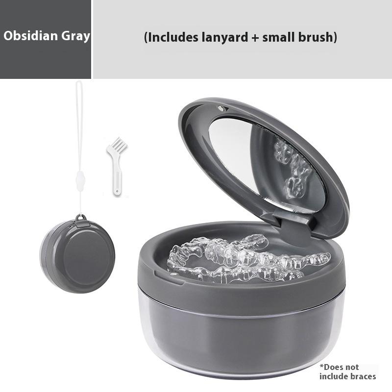 Double Layer Retainer Braces Storage Box Soaking Invisible Teeth Denture Cleaning Tooth Portable Storage Case