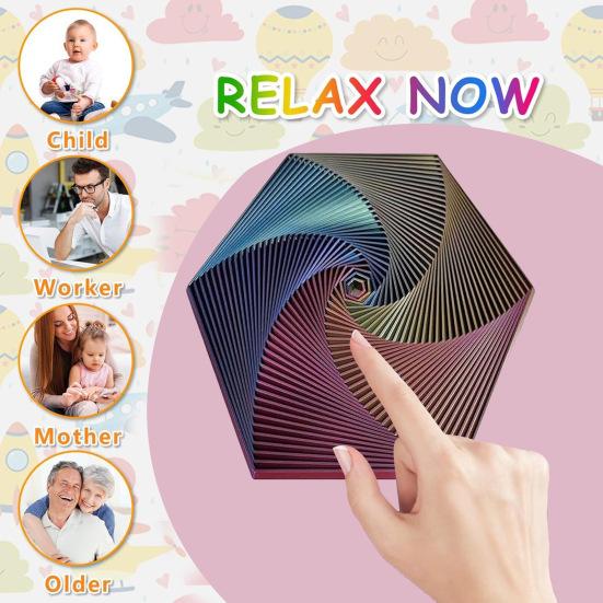 7CM Fractal Fidget Hexagon 3D Printed Anxiety Stress Relief Kids Pocket Size Travel Adults Hexagon Sensory Toy Mindful Meditation Tool