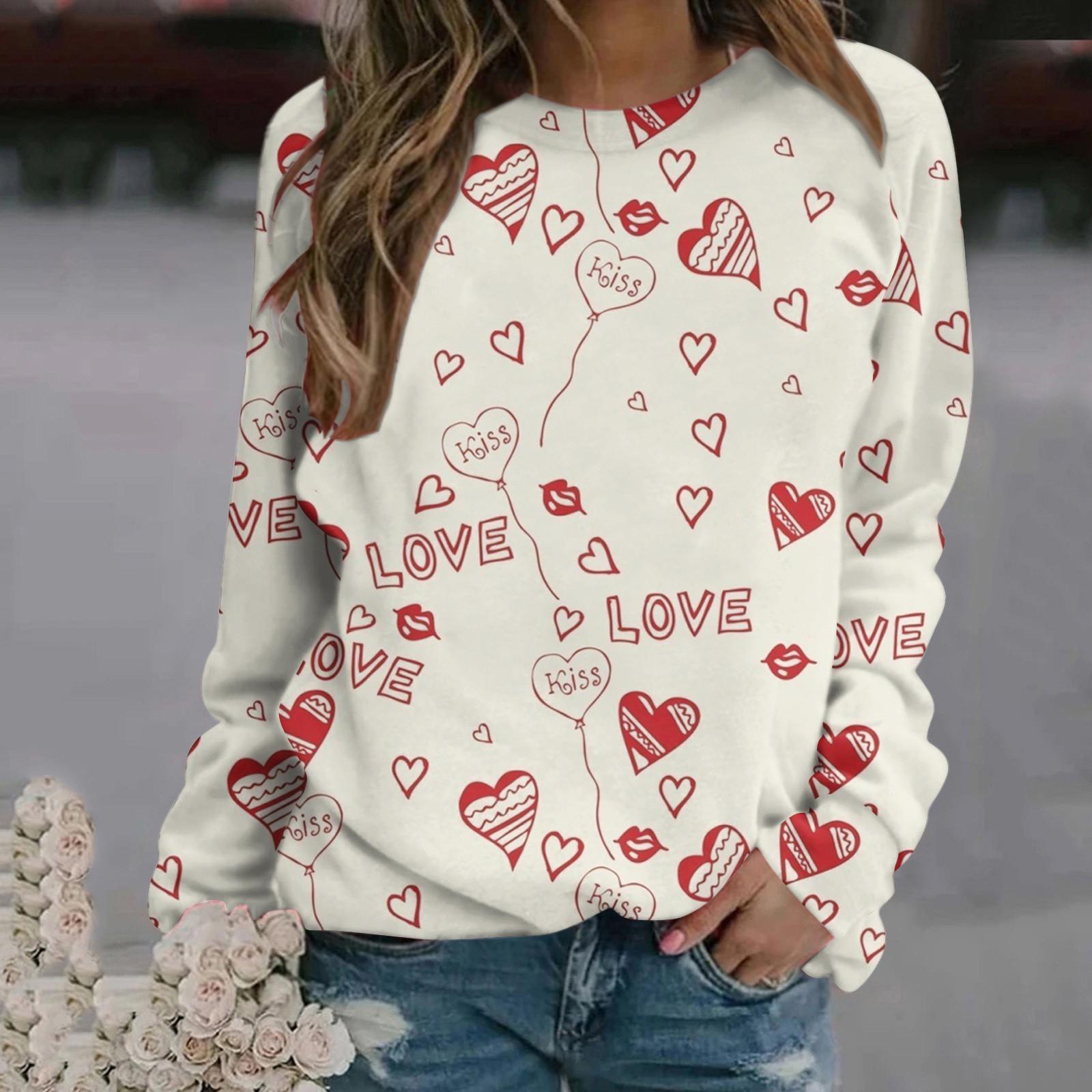 

Wiwilys женский повседневный модный топ с длинными рукавами и круглым вырезом с принтом, пуловер с длинными рукавами, осенне-зимний трикотаж, свитер с длинными рукавами