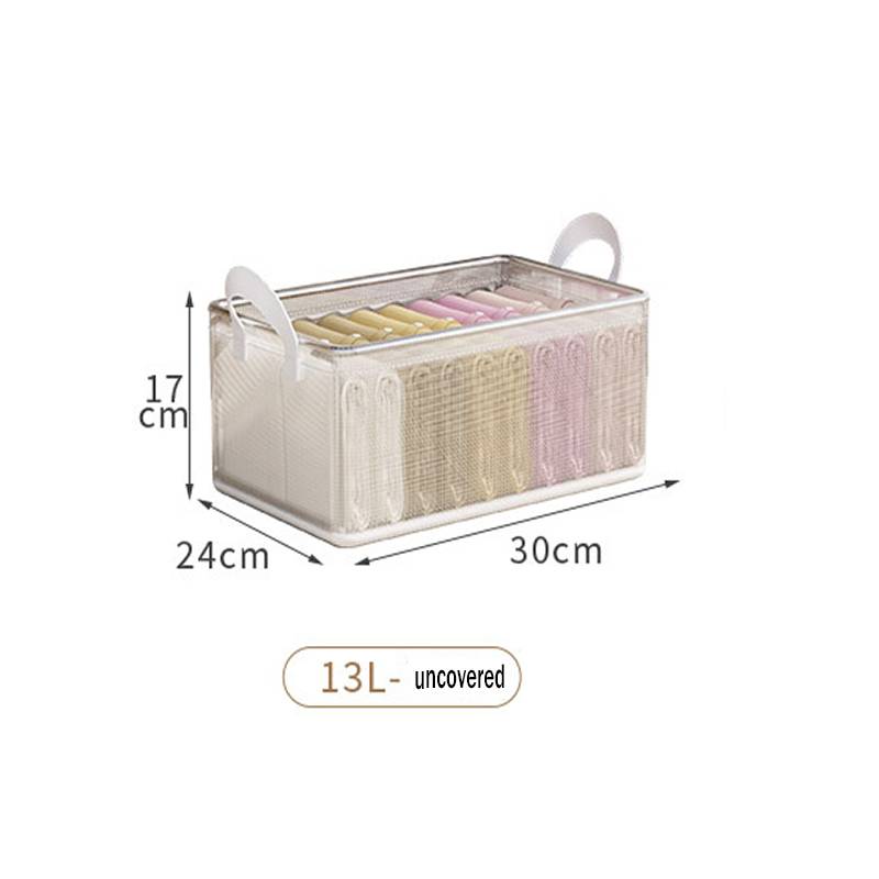 

New Torage Box Transparent Foldable Stackable Organizers with Steel Frames and Reinforced Handles for Clothes Books Sundries