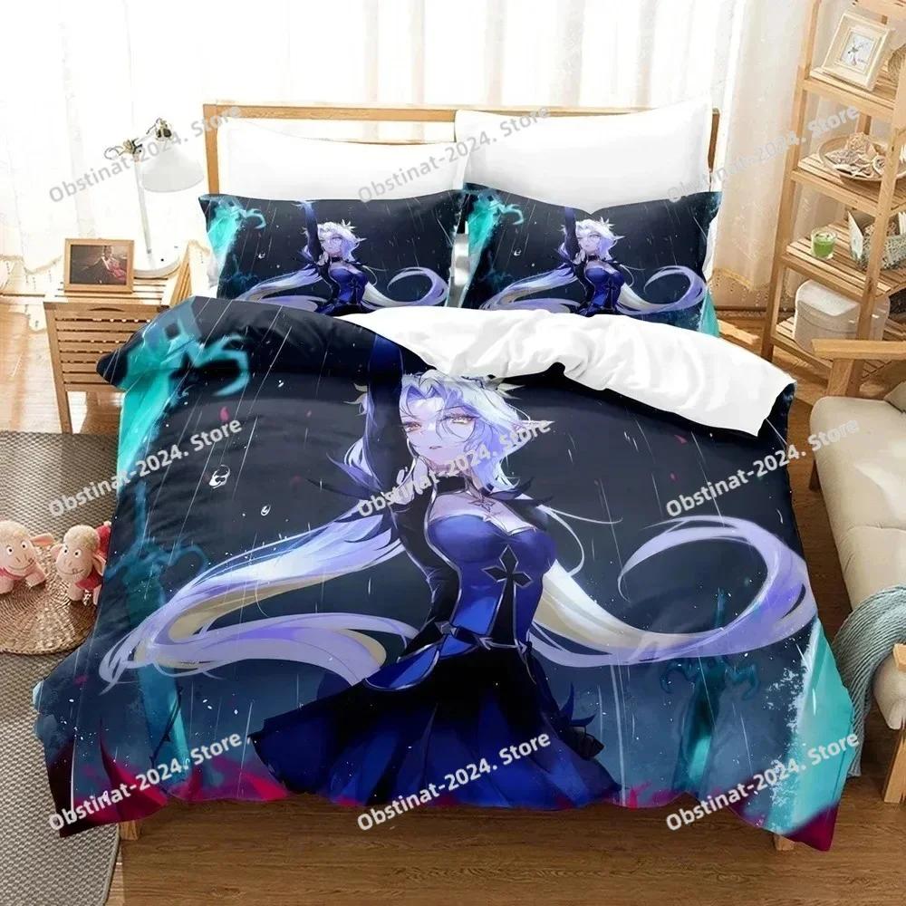 

Fashion 3D Anime AOTU World Beding Set Printed Bed Linen Set With Pilowcase Bed Soft Duvet Cover Soft Single Double Quen Super King-Sized Dimensionsd 135*200cm Eu-Single