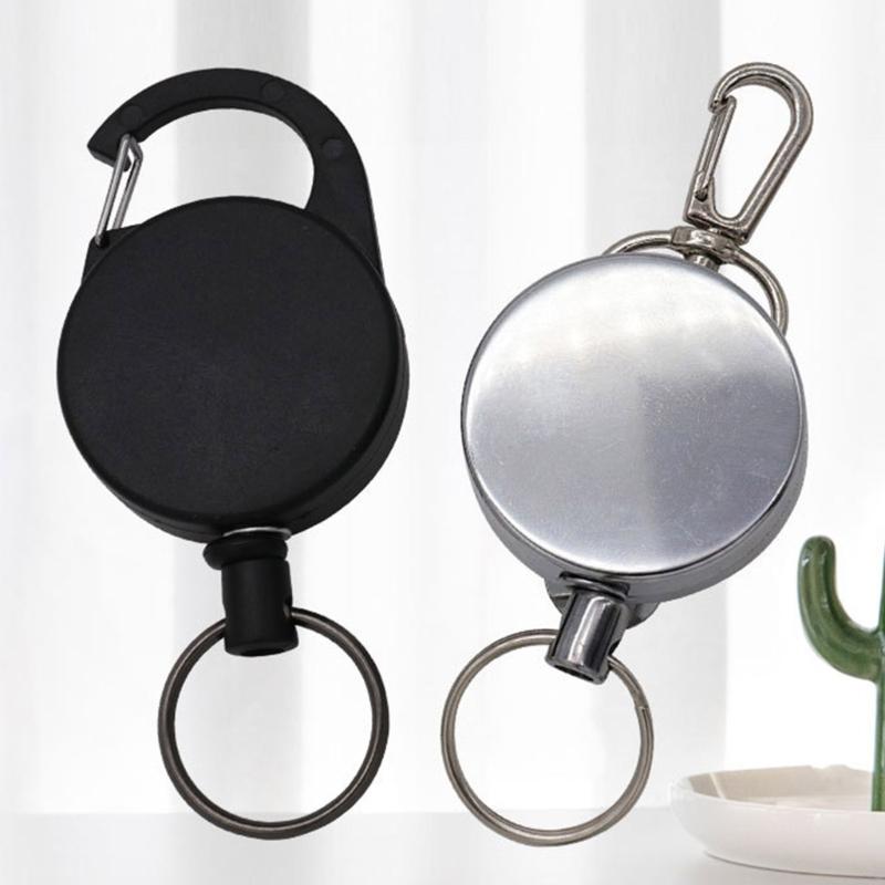 Badges Holder Retractable Clip Badges Reel Retractable Keychains Carabiner Badges Clip Lanyards Badges Holder