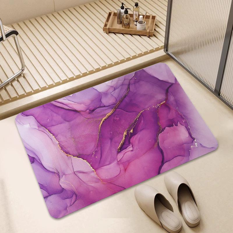 Marmer en Inktwas Print Binnen Vloermat Antislip Badkamertapijt Geschikt voor Badkamers Entreegebieden en Woondecoratie 40x60cm