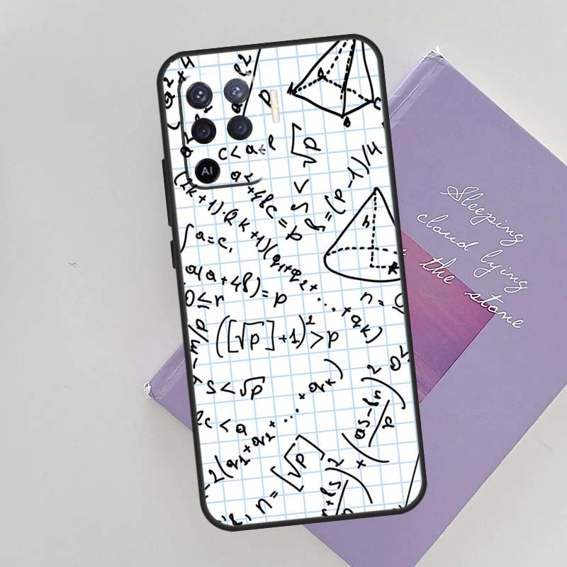 Brains Geek Science Math Physics Phone Case For Oppo A96 A76 A16 A74 A53 A54 A94 A15 A17 A52 A72 A57S A58 A78 A98 A79 Cover OPPO A15