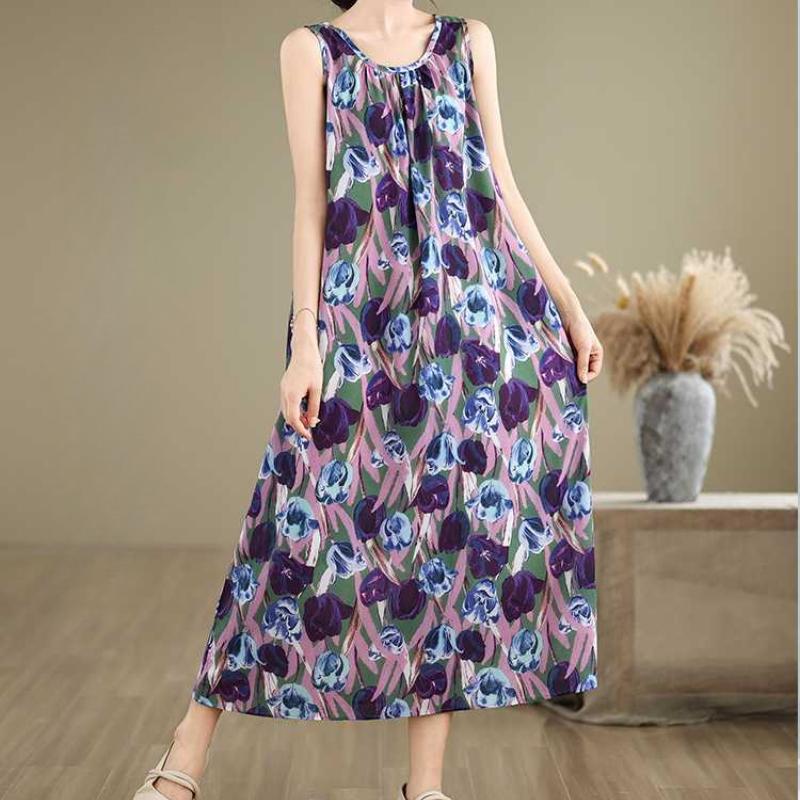 Summer Sleeveless Dress Long Dress
