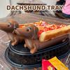 Premium-4X Puppy Shaped Serving Tray Dachshund Snack Holder Hot Dog Holder For Home Family Gatherings Parties