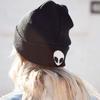 Fashionable Winter New Women's Pullover Hat Korean Style Alien Embroidery Street Dance Warm Couple Knitted Hat