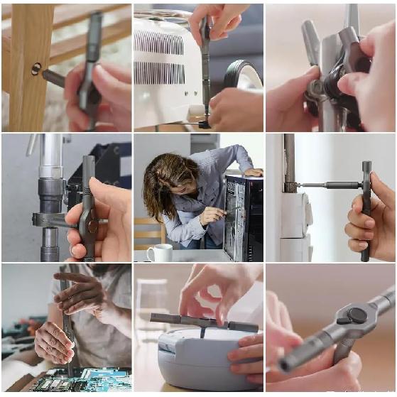 42 in 1 Magnetic Screwdriver Set, DIY Ratchet Screwdriver Set, Multi Bit Magnetic Drive Set with Detachable Ratchet Handle, Portable Compact Repair