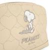 Snoopy Heart Quilted Series Shell-Shaped Pouch, Beige,