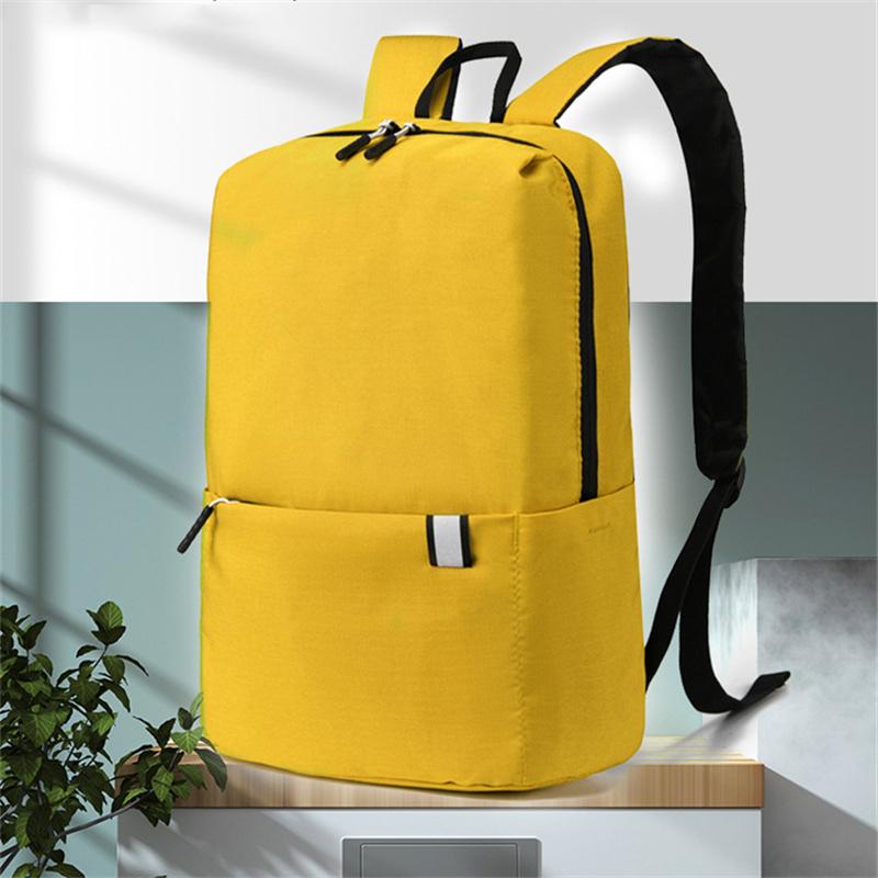 Portable Colorful Backpack Casual Simple Fashion Student Schoolbag Outdoor Night Reflection Travel Sport Bag