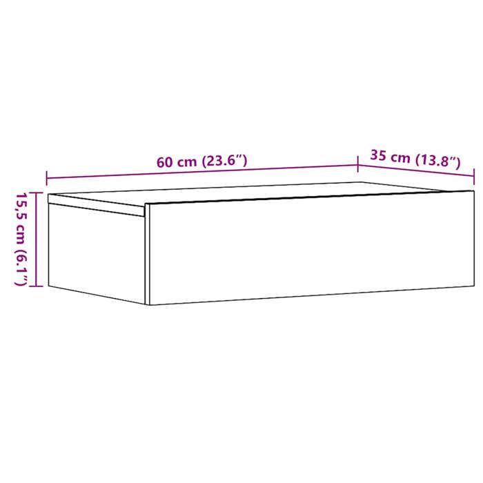 VidaXL Meubles TV avec éclairage LED 2 pcs vieux bois 60x35x15,5 cm, banc TV, meuble hifi, centre de divertissement, buffet 856344
