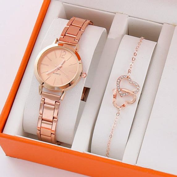 Watch Bracelet Set Alloy Quartz Watch Fine Strap Women'S Watch Women'S Watch Wristwatch