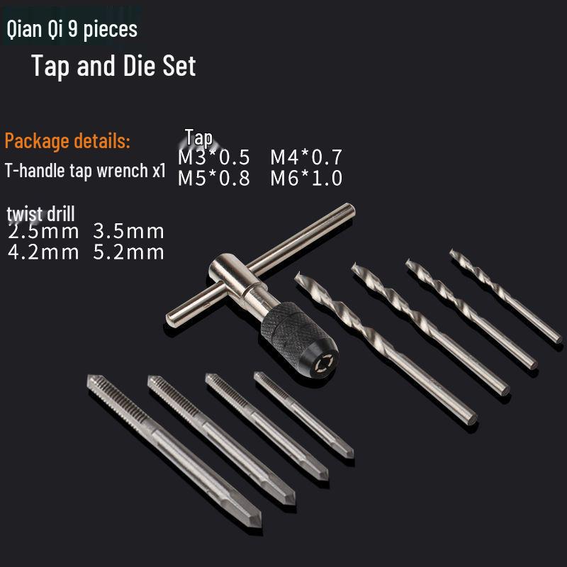 Manual Hand Tap and Die Wrench Tool Set