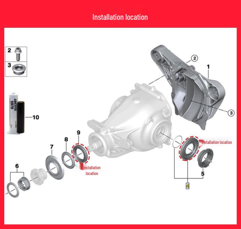 Сальник дифференциала BMW 1, 3, 5, 7 Серии & X1, X3, X5, X6 (Номер детали 31507609535)