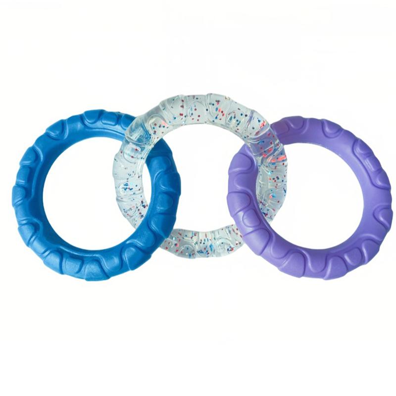 

TPR Pull Ring Chew Pet Toy Dog Bite Resistant Molar Teeth Cleaning Easy To Clean Interactive Play Toy For Dental Care