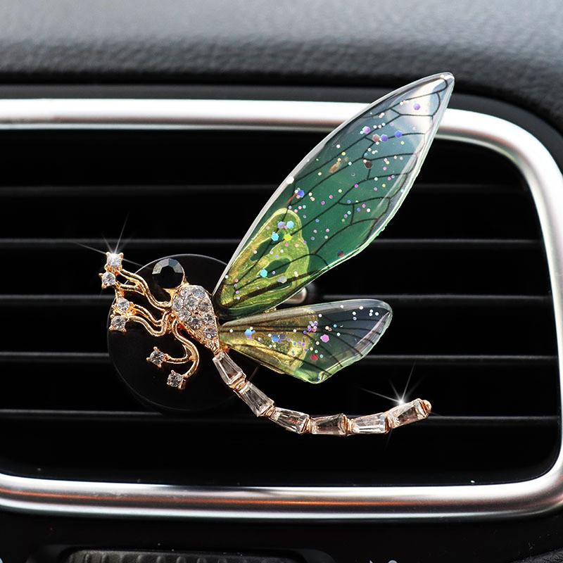 Exquisite Legierung Strass Biene Schmetterling Libelle Auto Lüftungsschlitz Parfüm Clip