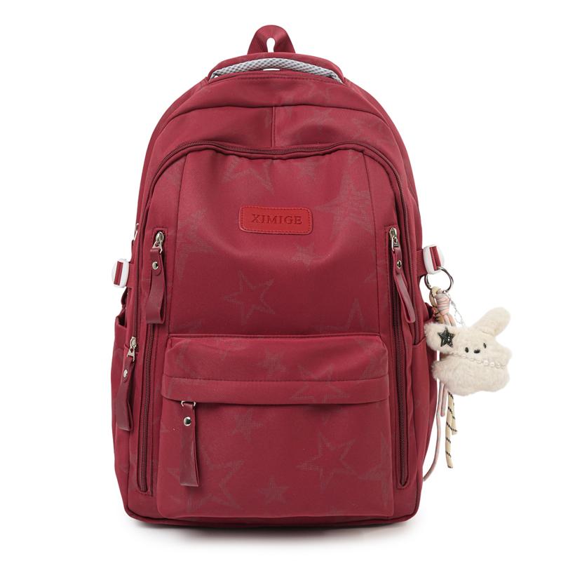 Student Schoolbag Women's Star Printed Backpack Men's Computer Bag