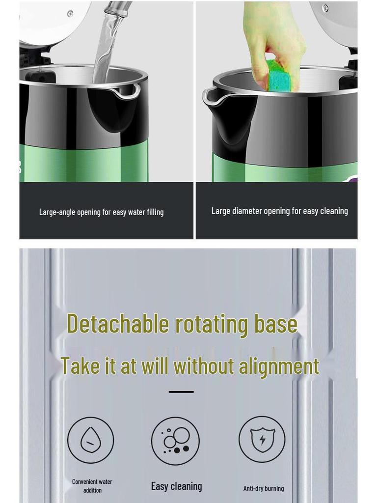 Bestseller Elektrischer Wasserkocher aus 304 Edelstahl, Großes Fassungsvermögen, Automatische Abschaltung, Isoliert.