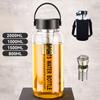 GIANXI Transparent Glass Cup With Lid Household And Kitchen Portable Coffee Cup 2000ML High-Capacity Filterate Water Bottle