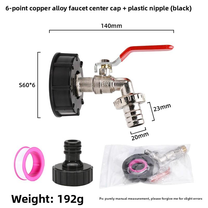 IBC Tank Tap Adapter Nipple S60X6 Thread 15mm Garden Hose Quick Connect Faucet Alloy Tank 1000 Liter IBC Tank Valve Fitting