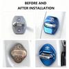 CKMY4 4pcs Car Door Lock Cover Stainless Steel Auto Door Latch Protective Stickers For Toyota Rav4 Yaris Camry Land Corolla CHR Hilux