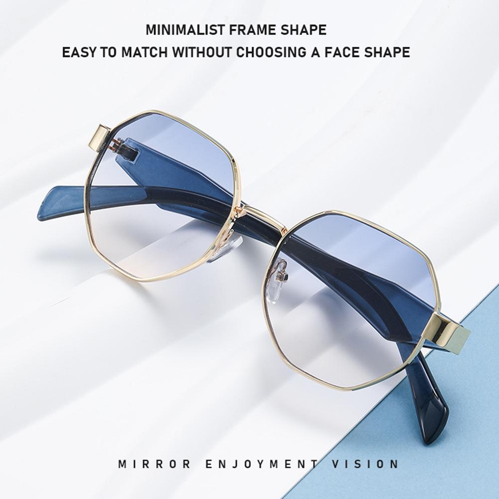 Ochelari de soare moderni poligonali pentru femei, bărbați, pătrați, cu ramă metalică, ochelari de soare retro chic pentru condus, exterior