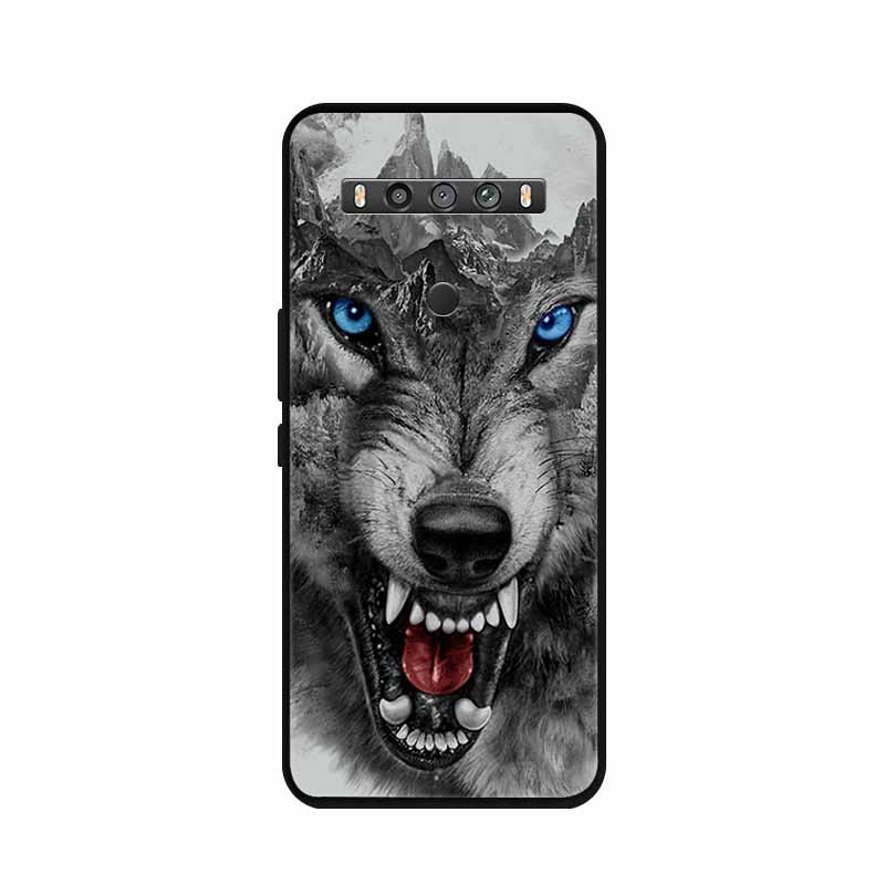 For TCL 10 5G UW Case Animals Silicone TPU Soft Cover Phone Coque For TCL 10 SE TCL10 5G UW Capa Shockproof Cartoon Wolf Funda