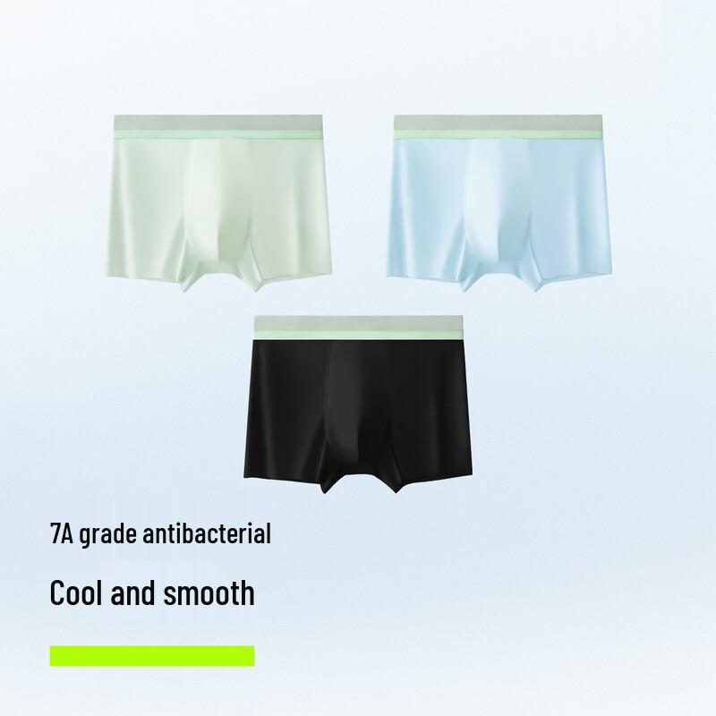 Men's Ice Silk Antibacterial Boxer Briefs