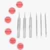 6pcs Blackhead Remover Tool Stainless Steel Pimple Comedones Extractor for Blemish Whitehead Popping