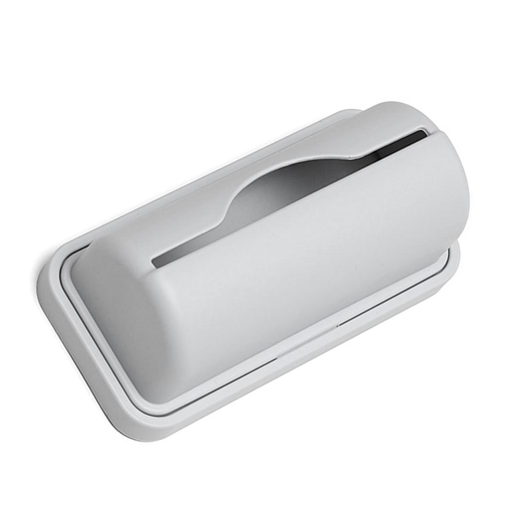 Wall Mounted Trash Bag Holder Plastic Drill Free Garbage Bag Dispenser for Home Kitchen Grey