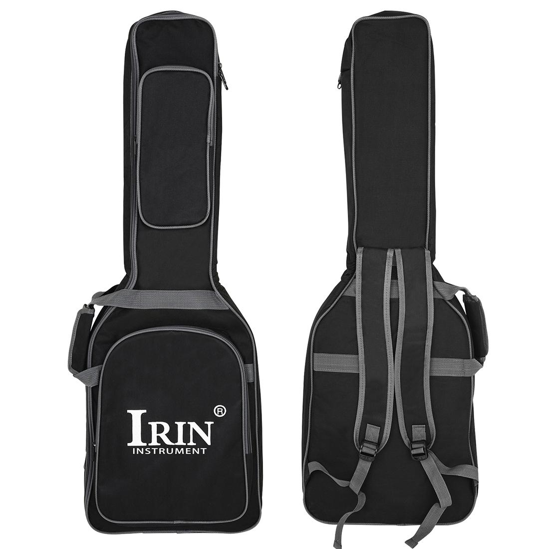 

IRIN 38/39Inch Oxford Fabric Pad 10mm Cotton Thickening Double Straps Electric Guitar Electric Bass Case Waterproof Backpack чёрный