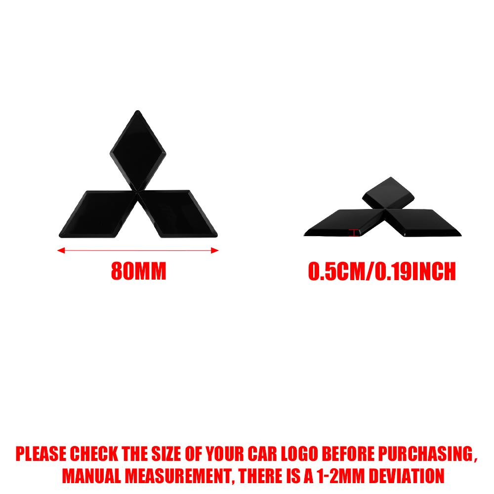 Adesivo de Logo 3D ABS para Grade Frontal, Porta-malas, Volante de Carro Para Mitsubishi Lancer Lancer EX Galant ASX Outlander Pajero Eclipse