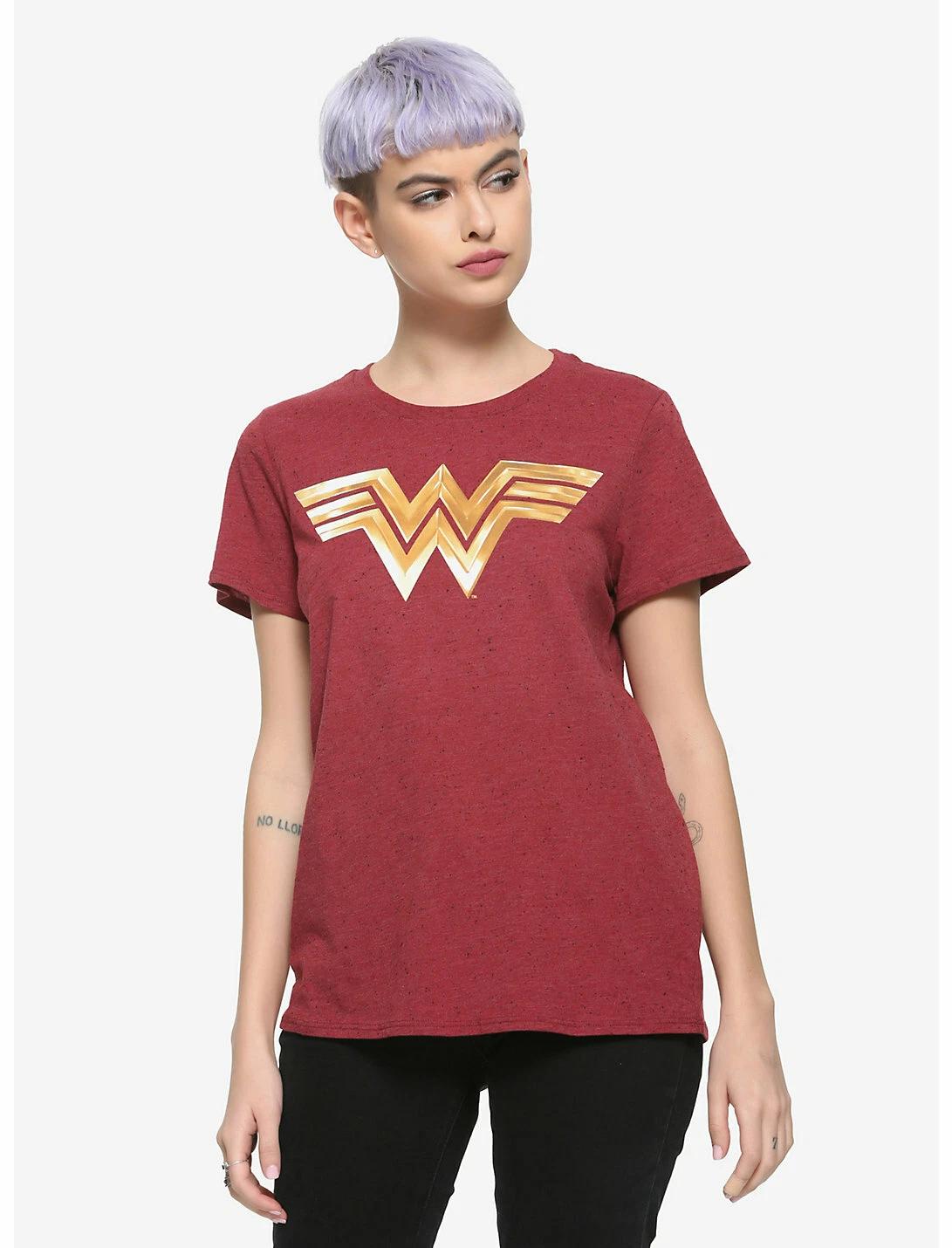 

Wonder Woman 1984 Logo Juniors Speckled Red T-Shirt New XS, S, M, L, XL, 2XL L