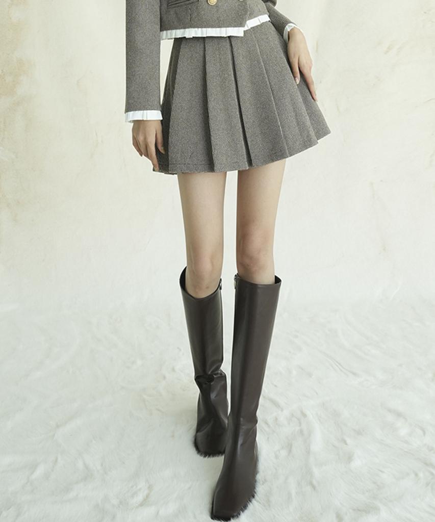 Urban Dress Hellen Check Skirt Black