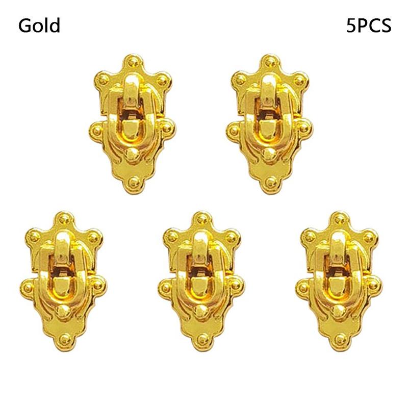 5pcs High Quality Mini Metal Crafts Lock 4 Colors DIY Manual Luggage Trunk Lock Doll Accessories