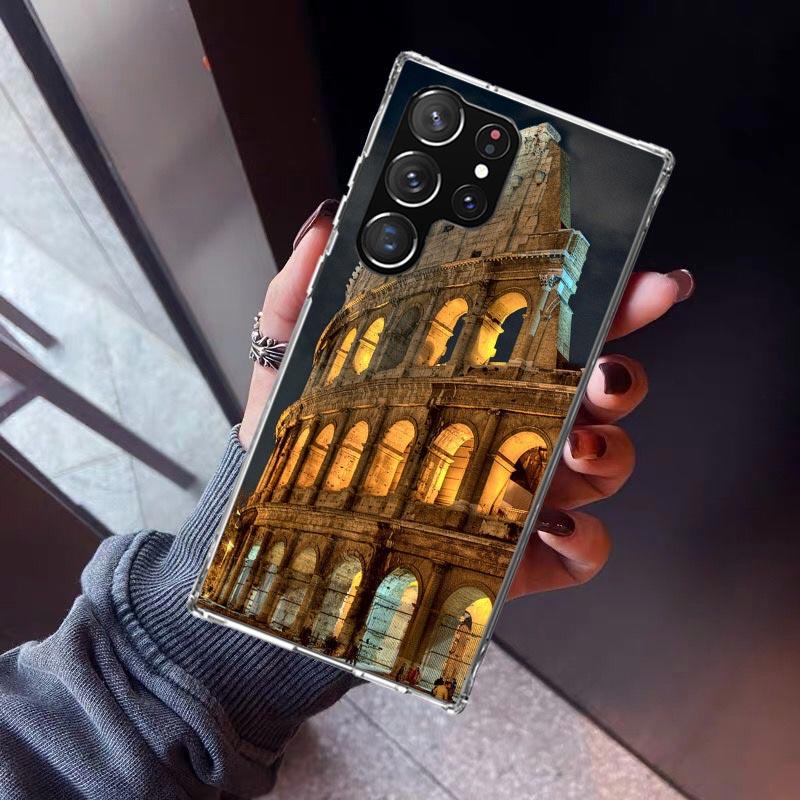 Roman Colosseum Phone Case For Samsung Galaxy S23 S24 S25 Edge S26 Ultra S22 + S21 Plus S20 FE Cover Silicone Print Shell Galaxy