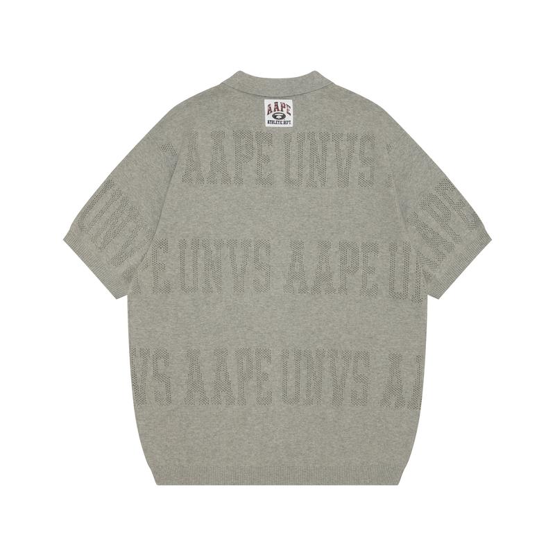 Aape logo-perforated polo shirt AAPKNMC326XXO
