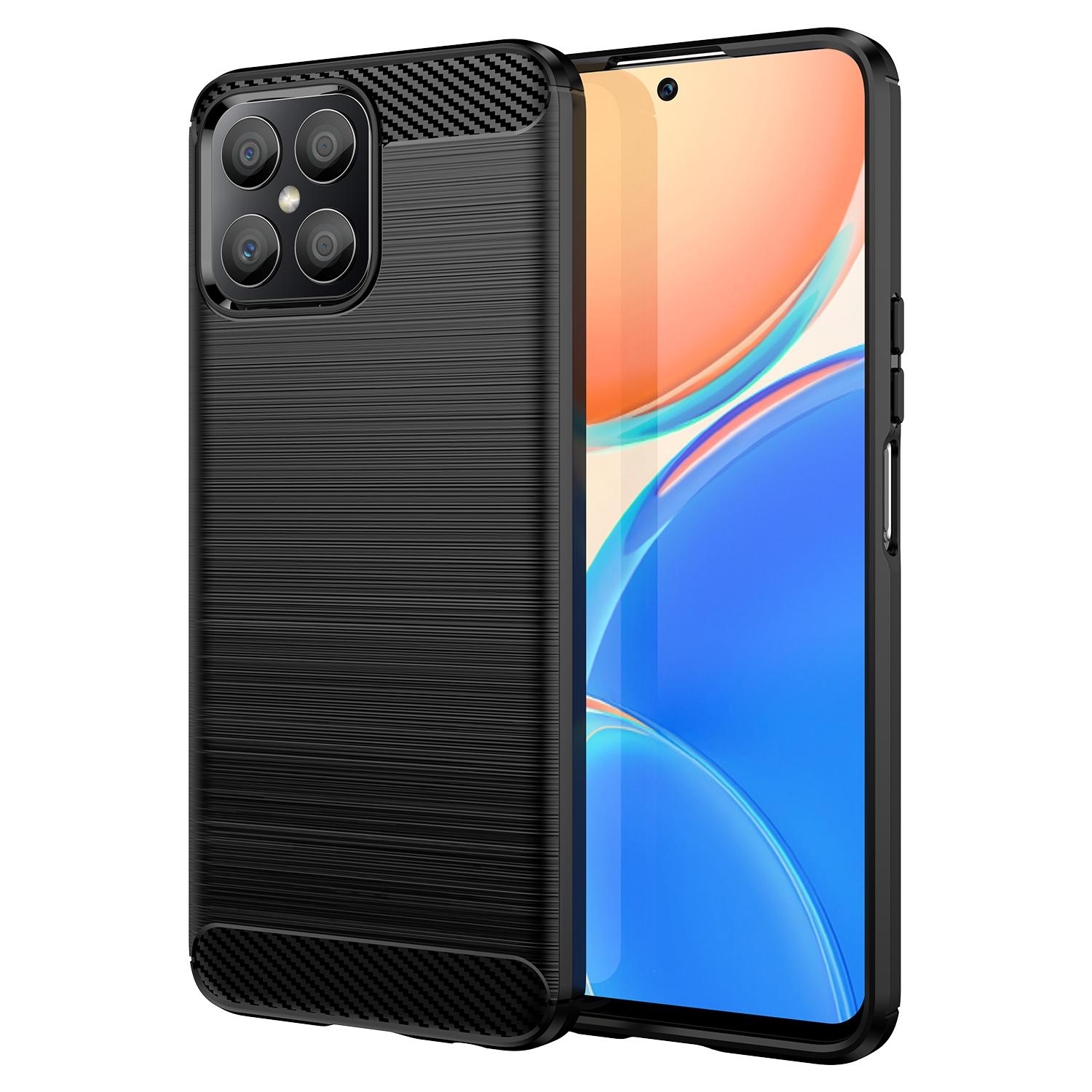 Чехол для Honor X8 4G Чехол-крышка для Honor X8 Fundas Shell Coque Мягкий силиконовый ТПУ Ударопрочный бампер для телефона для Honor X8 Honor X8 чёрный