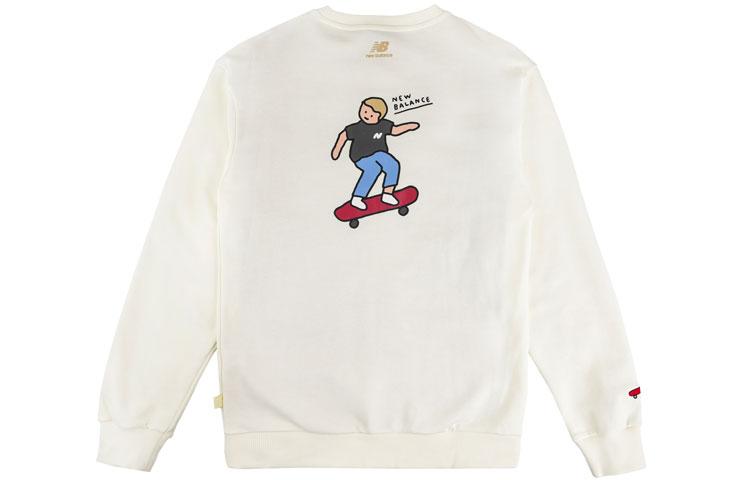 New Balance Sweatshirts Men's White Crew Neck Moderate Regular NCA47111-IV
