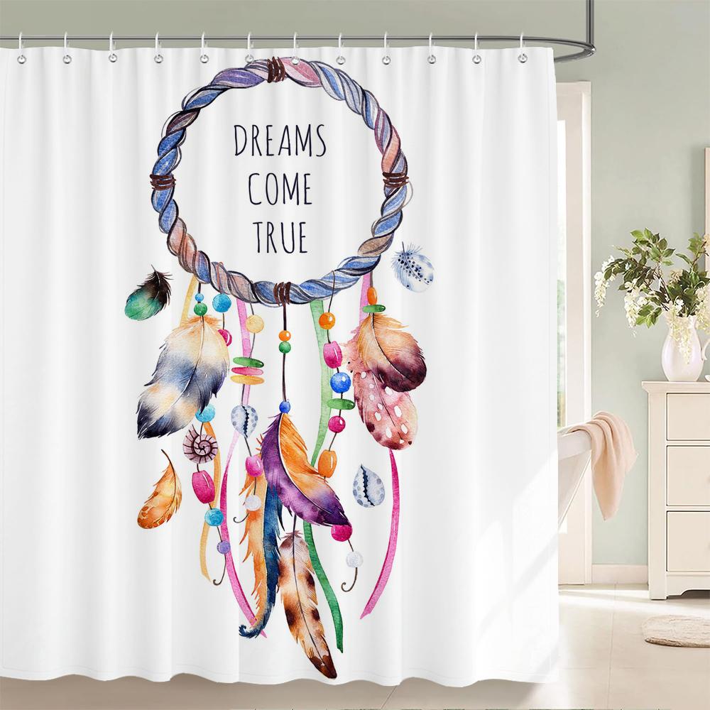 High Quality Small Fresh Flowers Fabric Shower Curtain Waterproof Floral Bath Curtains For Bathroom Decorate With 12 Hooks