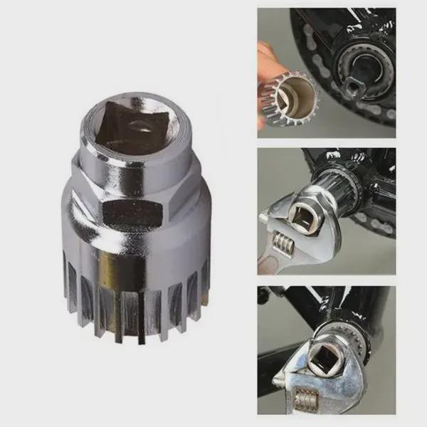 Bicycle Multi-Tool: Middle Shaft, Flywheel, Chain, and Crank Remover