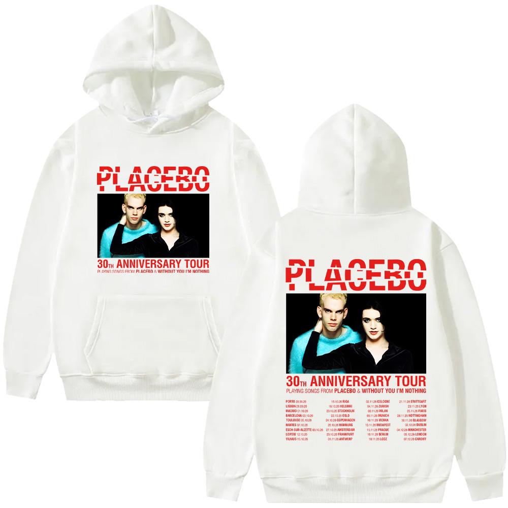 Placebo 30. JUBILÄUMSTOUR Grafik-Hoodies Harajuku Alternative Metal Rockband Streetwear Damen Herren Langarm Y2K Pullover