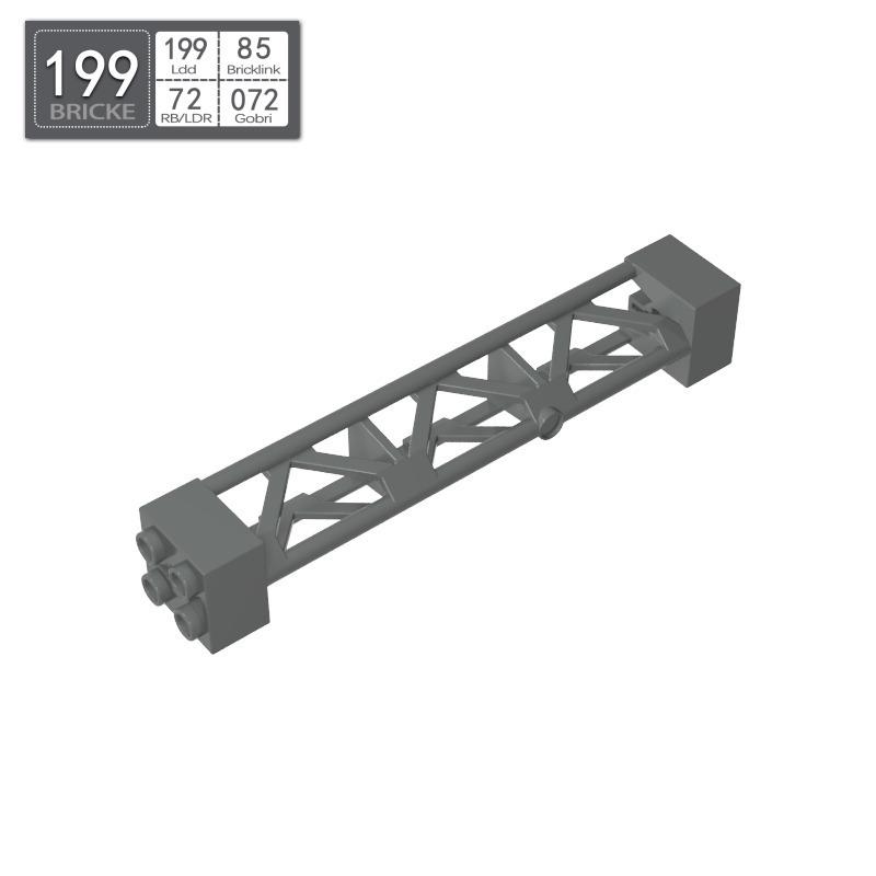 

BRICKE 95347 Столб из строительных блоков, Аксессуар MOC, совместимый с LEGO, Заказ по таблице 50g (approx. 9 pcs) темно-серого