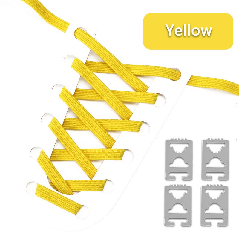 1 Pair Elastic No Tie Shoe Laces Anchors Flat Shoelace Lock Clip for Adults and Kids Tieless Shoelaces for Sneakers